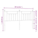udskiftningsgavl 180 cm metal sort