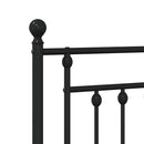 udskiftningsgavl 193 cm metal sort