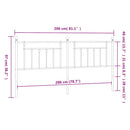 udskiftningsgavl 200 cm metal sort