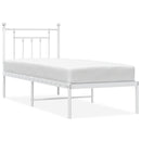 sengeramme uden madras med hovedgærde 75x190 cm hvid