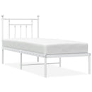 sengeramme uden madras med hovedgærde 75x190 cm hvid