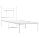 sengeramme uden madras med hovedgærde 75x190 cm hvid