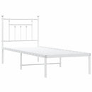 sengeramme uden madras med hovedgærde 75x190 cm hvid