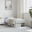 sengeramme uden madras med hovedgærde 75x190 cm hvid