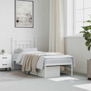 sengeramme uden madras med hovedgærde 75x190 cm hvid