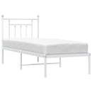 sengeramme uden madras med hovedgærde 75x190 cm hvid