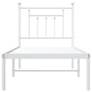 sengeramme uden madras med hovedgærde 75x190 cm hvid