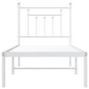 sengeramme uden madras med hovedgærde 75x190 cm hvid