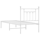sengeramme uden madras med hovedgærde 75x190 cm hvid