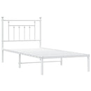 sengeramme med sengegavl 80x200 cm metal hvid