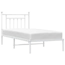 sengeramme med sengegavl 80x200 cm metal hvid