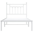 sengeramme med sengegavl 80x200 cm metal hvid