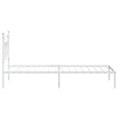 sengeramme med sengegavl 80x200 cm metal hvid