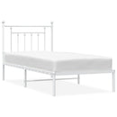 sengeramme med sengegavl 90x190 cm metal hvid