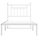sengeramme med sengegavl 90x190 cm metal hvid