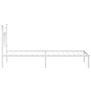 sengeramme med sengegavl 90x190 cm metal hvid