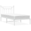 sengeramme med sengegavl 90x200 cm metal hvid