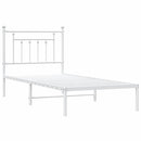 sengeramme med sengegavl 90x200 cm metal hvid