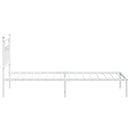 sengeramme med sengegavl 90x200 cm metal hvid