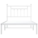 sengeramme med sengegavl 100x190 cm metal hvid