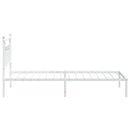 sengeramme med sengegavl 100x190 cm metal hvid