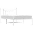 sengeramme med sengegavl 100x200 cm metal hvid
