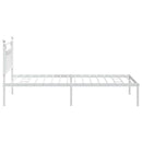 sengeramme med sengegavl 100x200 cm metal hvid