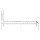 sengeramme med sengegavl 100x200 cm metal hvid