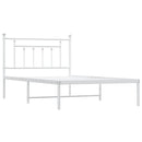 sengeramme med sengegavl 107x203 cm metal hvid
