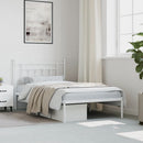sengeramme med sengegavl 107x203 cm metal hvid
