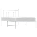 sengeramme med sengegavl 107x203 cm metal hvid