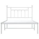 sengeramme med sengegavl 107x203 cm metal hvid