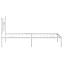 sengeramme med sengegavl 107x203 cm metal hvid