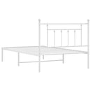 sengeramme med sengegavl 107x203 cm metal hvid
