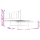 sengeramme med sengegavl 107x203 cm metal hvid
