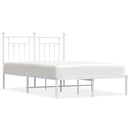 sengeramme med sengegavl 120x190 cm metal hvid