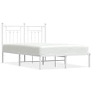 sengeramme med sengegavl 120x190 cm metal hvid