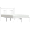 sengeramme med sengegavl 120x190 cm metal hvid