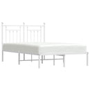 sengeramme med sengegavl 120x190 cm metal hvid