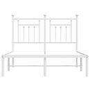 sengeramme med sengegavl 120x190 cm metal hvid