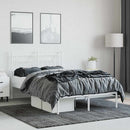 sengeramme med sengegavl 120x200 cm metal hvid
