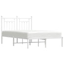 sengeramme med sengegavl 120x200 cm metal hvid