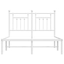 sengeramme med sengegavl 120x200 cm metal hvid
