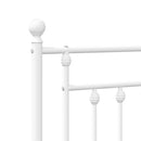 sengeramme med sengegavl 120x200 cm metal hvid