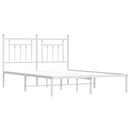 sengeramme med sengegavl 140x190 cm metal hvid