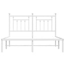 sengeramme med sengegavl 140x190 cm metal hvid