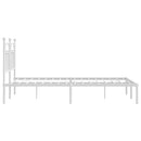 sengeramme med sengegavl 140x190 cm metal hvid