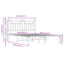 sengeramme med sengegavl 140x190 cm metal hvid