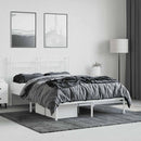 sengeramme med sengegavl 140x200 cm metal hvid