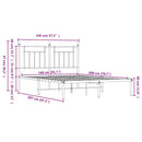 sengeramme med sengegavl 140x200 cm metal hvid